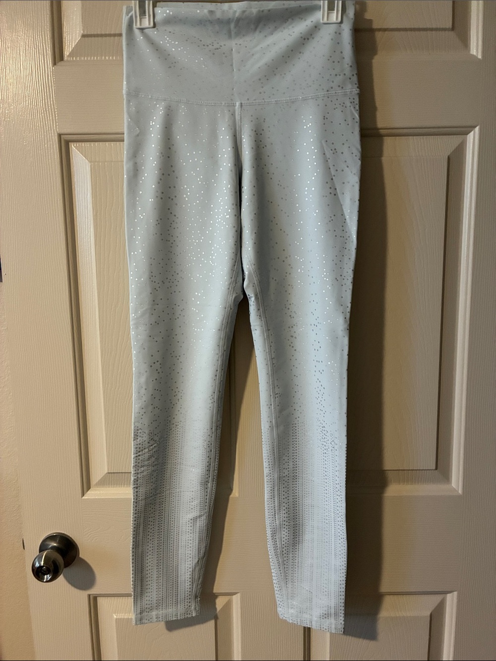 Electric Yoga Light Gray Sparkle High-Waist Leggings